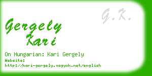 gergely kari business card